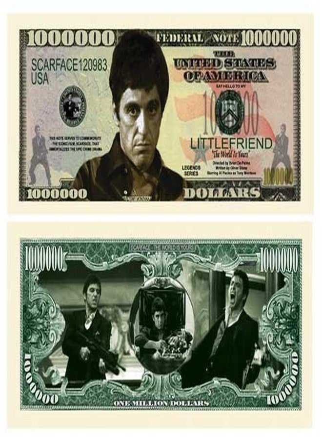 American Art Classics مجموعة من 5 قطع من روائع الفن الأمريكي - ورقة نقدية من فئة مليون دولار من فيلم Scarface بطولة آل باتشينو - أفضل هدية لمحبي هذا الفيلم الكلاسيكي - Image 1